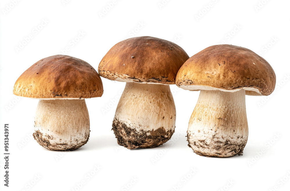 boletus mushrooms isolated on a white background boletus mushrooms isolated on a white background