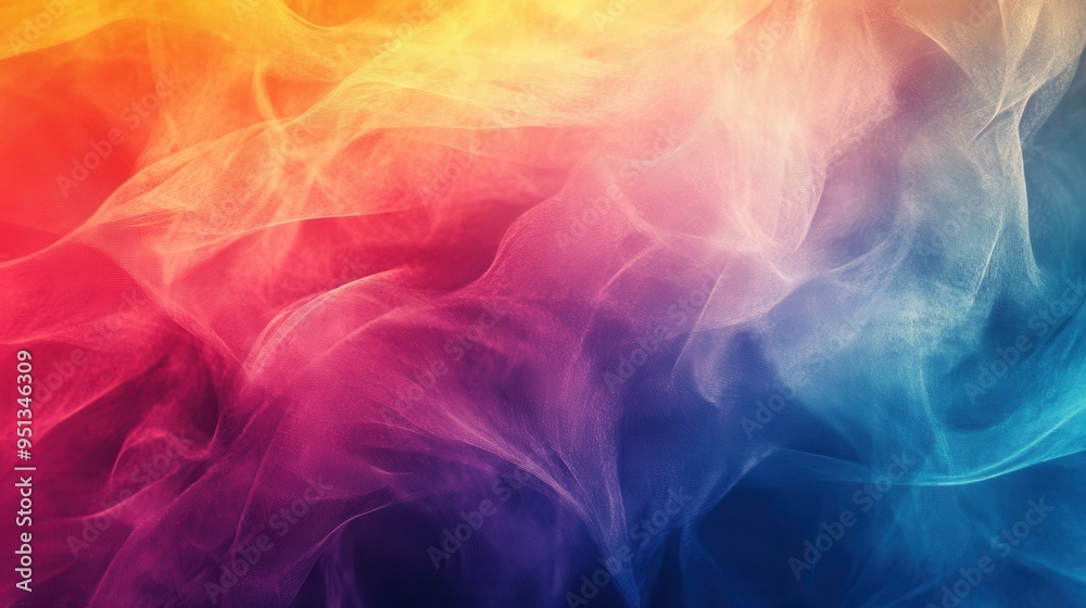 Abstract Colorful Smoke Background with Gradient Hues of Red, Orange, Yellow, Blue, and Purple Abstract Colorful Smoke Background with Gradient Hues of Red, Orange, Yellow, Blue, and Purple