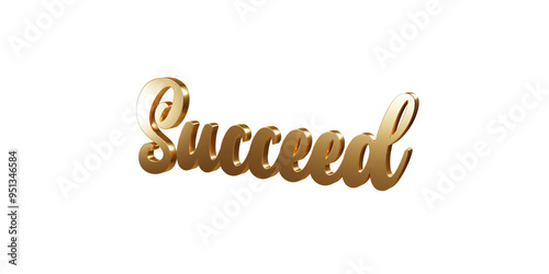 Luxury 3D gold text 