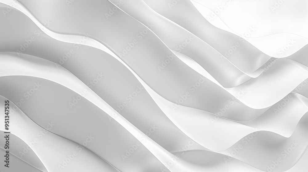 Elegant Fluid Wavy Texture in Monochrome Minimalist Background