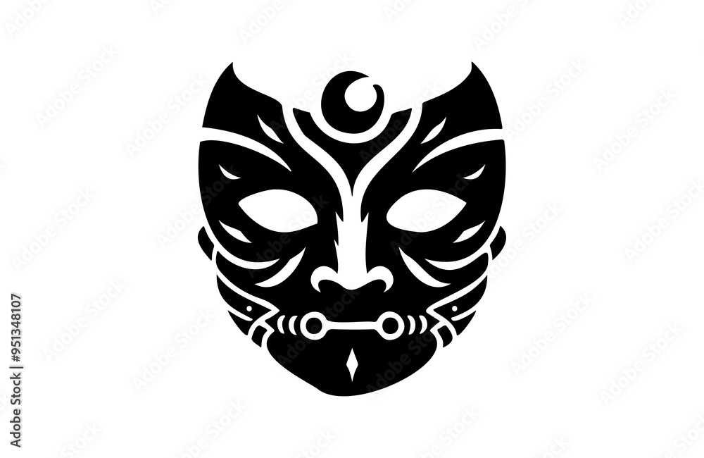 a mask icon of silhouette vector illustration a mask icon of silhouette vector illustration