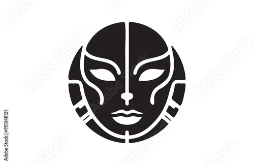 a mask icon of silhouette vector illustration