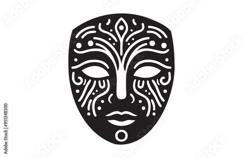 a mask icon of silhouette vector illustration
