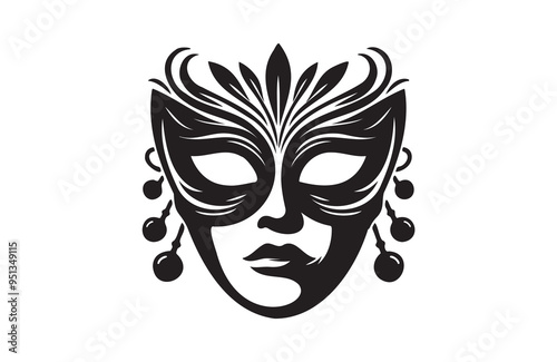 a mask icon of silhouette vector illustration