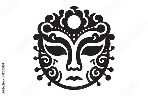 a mask icon of silhouette vector illustration