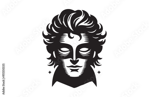 a mask icon of silhouette vector illustration