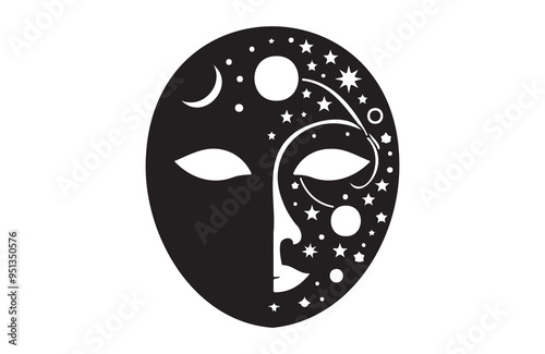 a mask icon of silhouette vector illustration