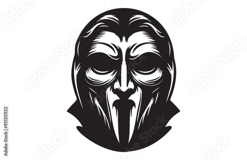 a mask icon of silhouette vector illustration