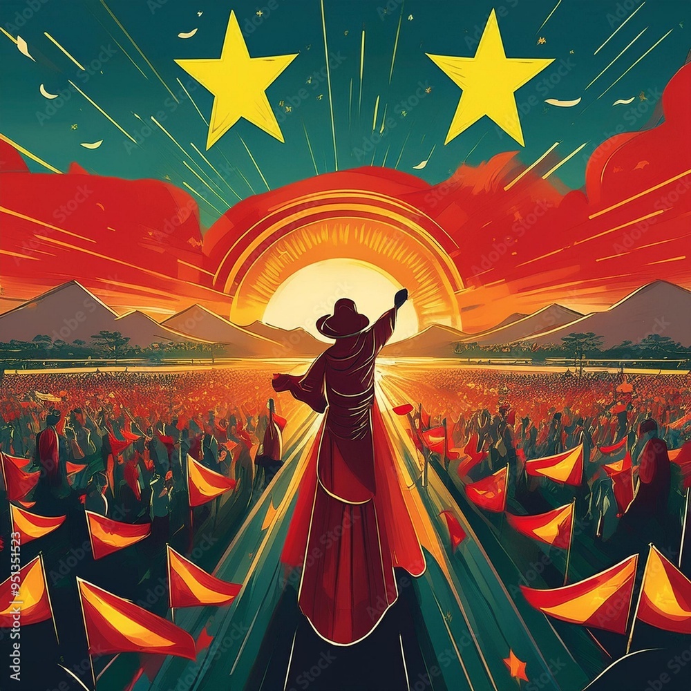 Fototapeta premium Independence Day Celebration in Vietnam - Honoring National Pride and Heritage