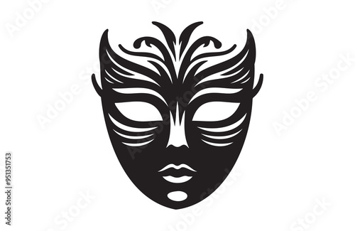 a mask icon of silhouette vector illustration