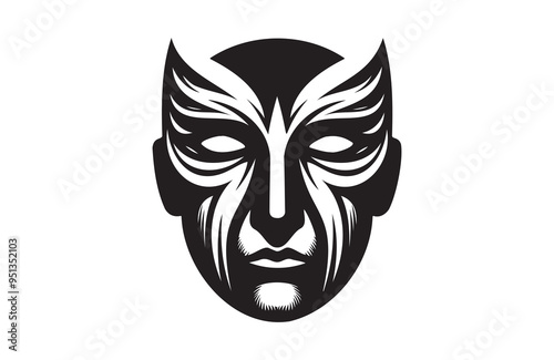 a mask icon of silhouette vector illustration