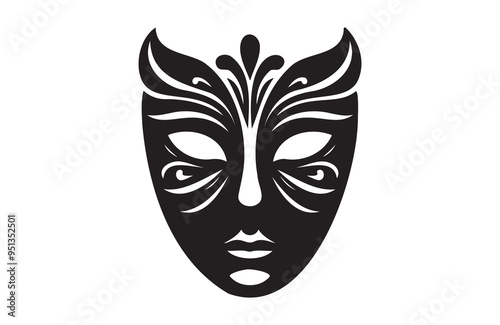 a mask icon of silhouette vector illustration