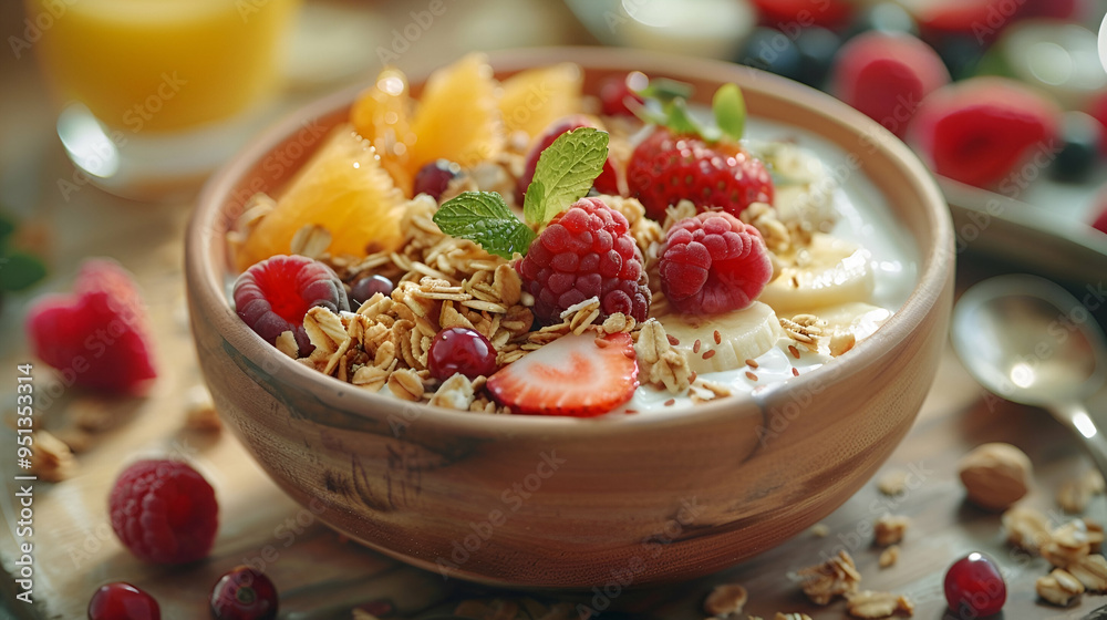 Healthy Breakfast Bowl with Fresh Berries Healthy Breakfast Bowl with Fresh Berries