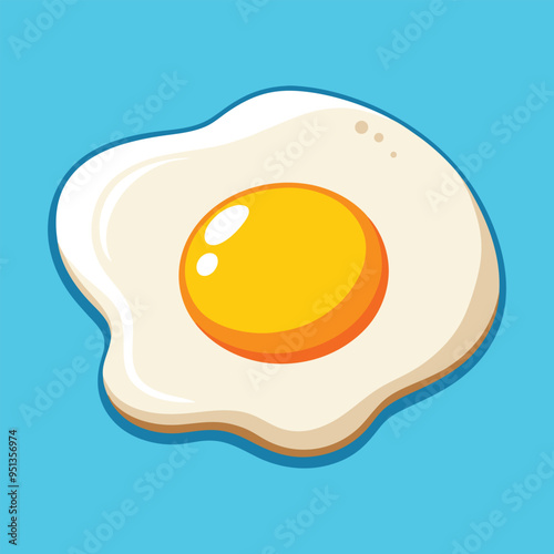 Egg Yolk Icon Illustration: Fresh Vector Design for Culinary and Breakfast Themes