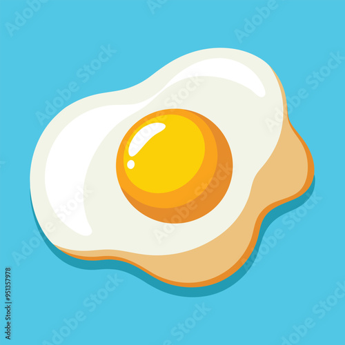 Egg Yolk Icon Illustration: Fresh Vector Design for Culinary and Breakfast Themes
