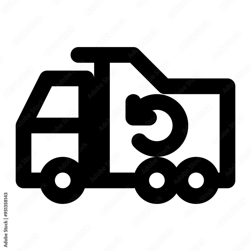 garbage truck, dust cart, recycle truck, transportation, vehicles outline icon