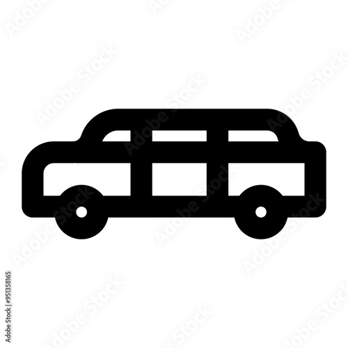limousine, luxury, car, transportation, vehicles outline icon