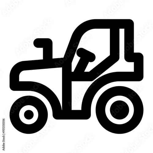 tractor, plowing, heavy vehicles, agrimotor, vehicles outline icon