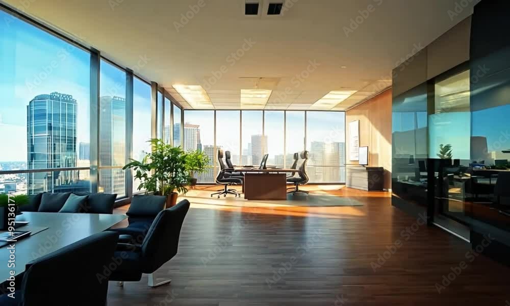 business man office in digital city background business man office in digital city background
