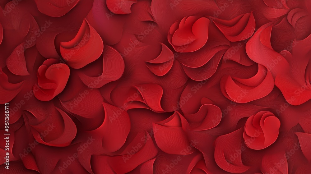 Floral red texture wallpaper for valentine's day romance