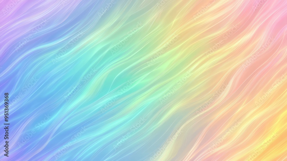 Abstract Pastel Rainbow Wavy Lines Background Abstract Pastel Rainbow Wavy Lines Background
