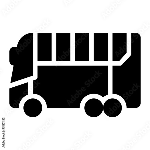 bus, public, transportation, vehicles, conveyance solid or glyph icon