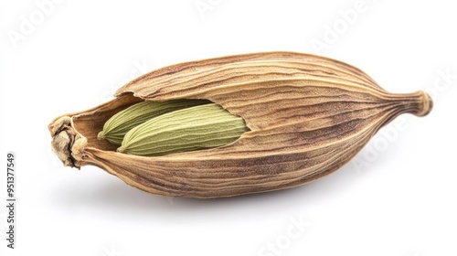 Wallpaper Mural Cardamom pod open on white Torontodigital.ca