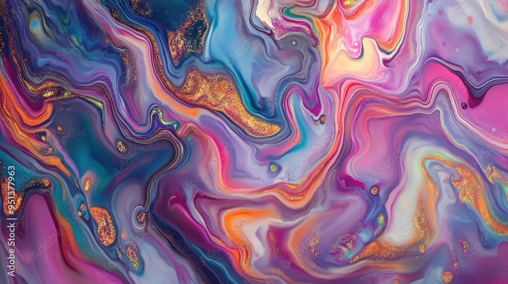 Abstract neon liquid wavy background. Liquid art, marbling texture Abstract neon liquid wavy background. Liquid art, marbling texture