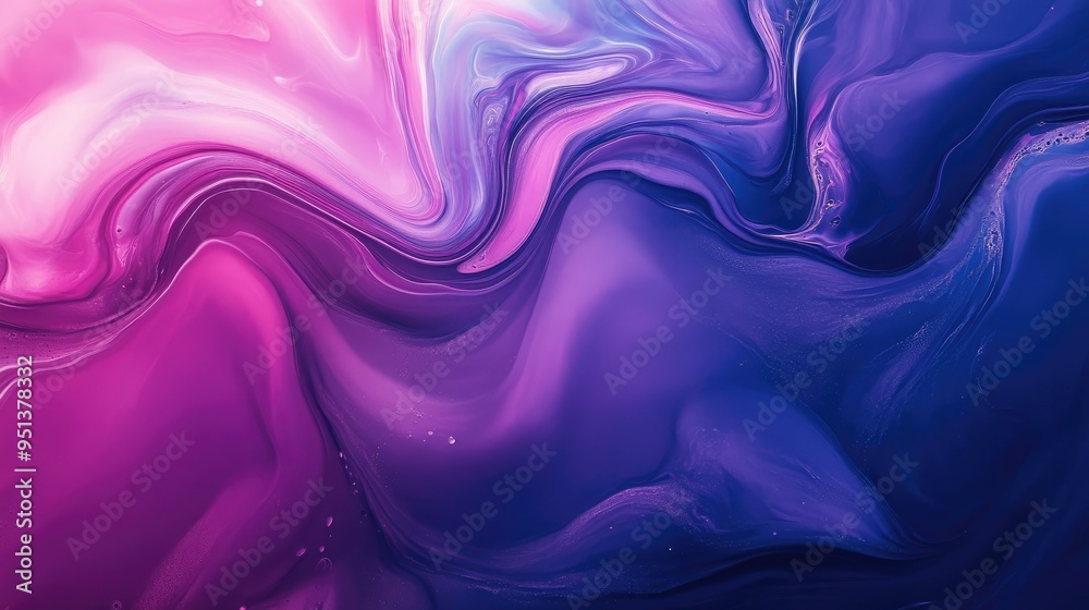 Fototapeta premium Abstract neon liquid wavy background. Liquid art, marbling texture