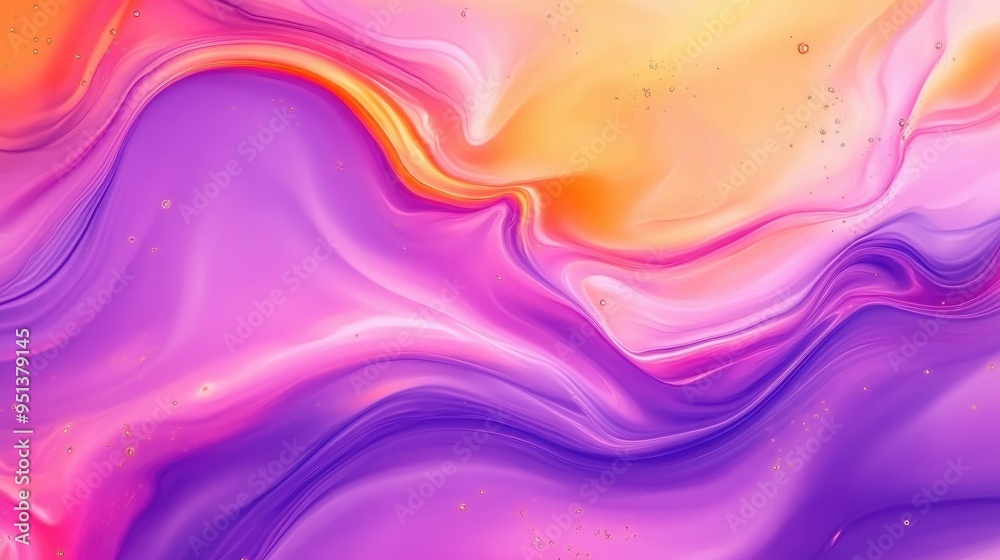 Obraz premium Abstract neon liquid wavy background. Liquid art, marbling texture