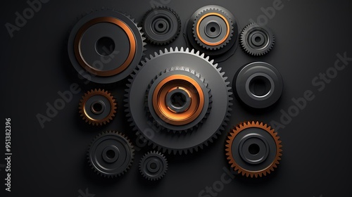 an image of several gears with a circular center photo