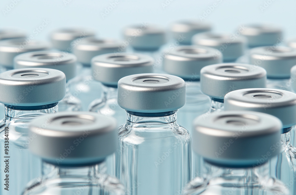 Close-up of multiple vials with grey cap Close-up of multiple vials with grey cap