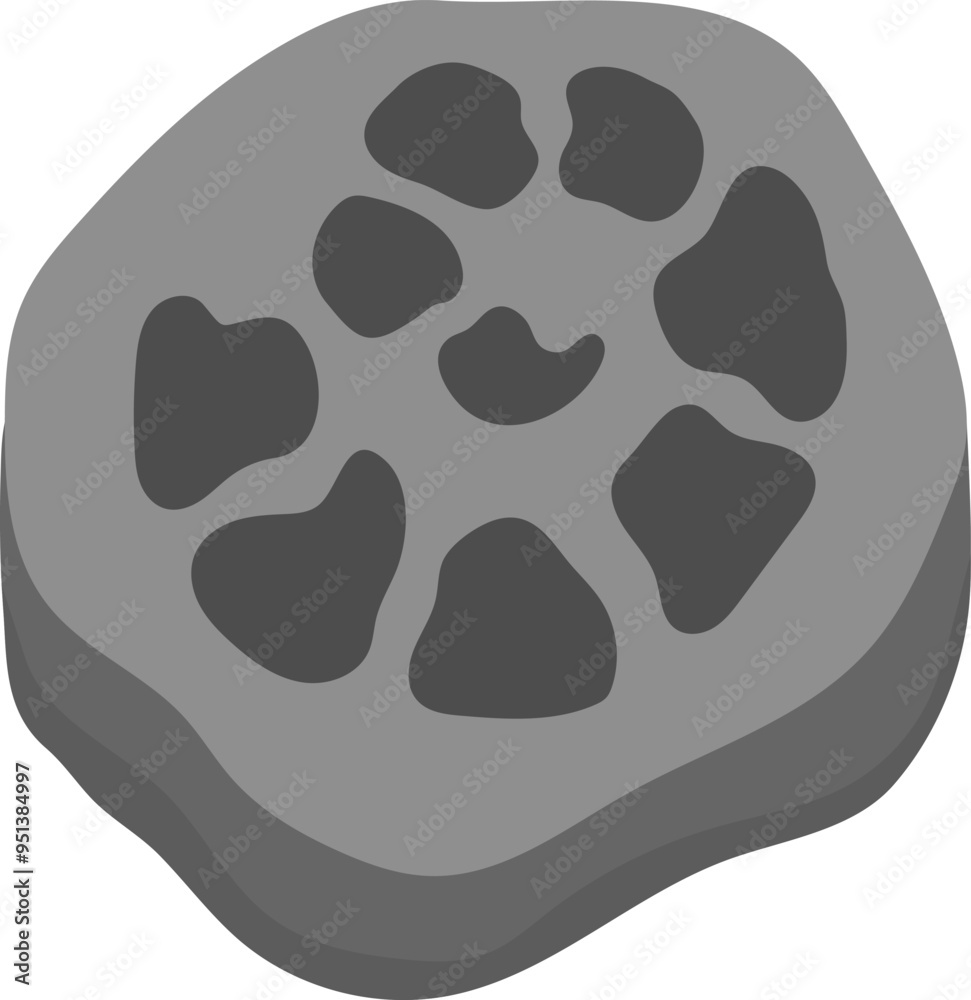 Vector fossil icon. Cute spiral seashell stamp illustration for kids. Funny excavated rock with ancient shell or ammonite clipart for children isolated on white. Cartoon paleontology artifact picture Vector fossil icon. Cute spiral seashell stamp illustration for kids. Funny excavated rock with ancient shell or ammonite clipart for children isolated on white. Cartoon paleontology artifact picture