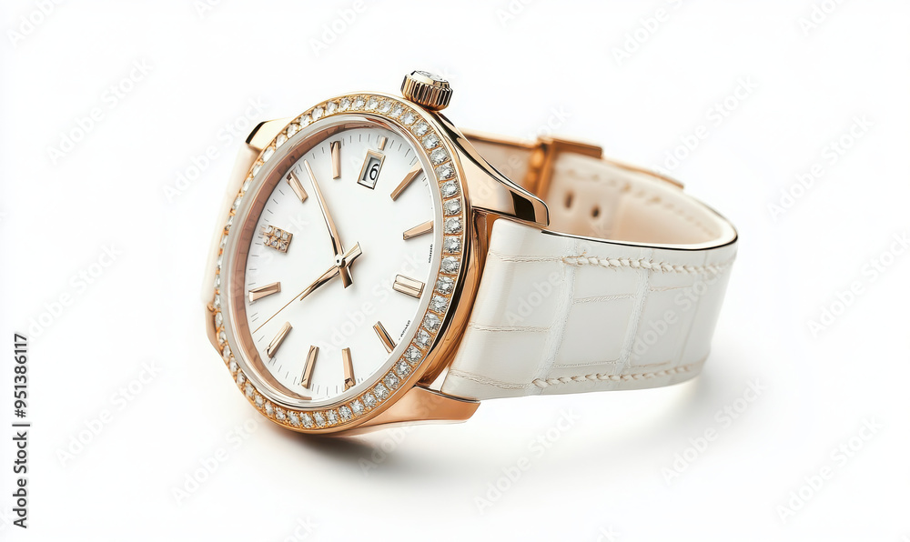 beautiful women's watch isolated on white background beautiful women's watch isolated on white background
