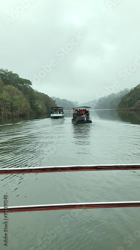 Canopy boating ride in the midst of forests in a beautiful island