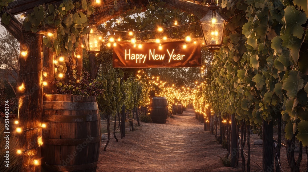 Cozy New Year's Eve Celebration in a Rustic Vineyard Cozy New Year's Eve Celebration in a Rustic Vineyard