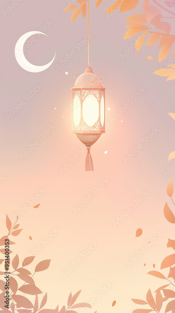 Ramadan Kareem background with arabic lantern and crescent moon
Ramadan Kareem background with arabic lantern and crescent moon