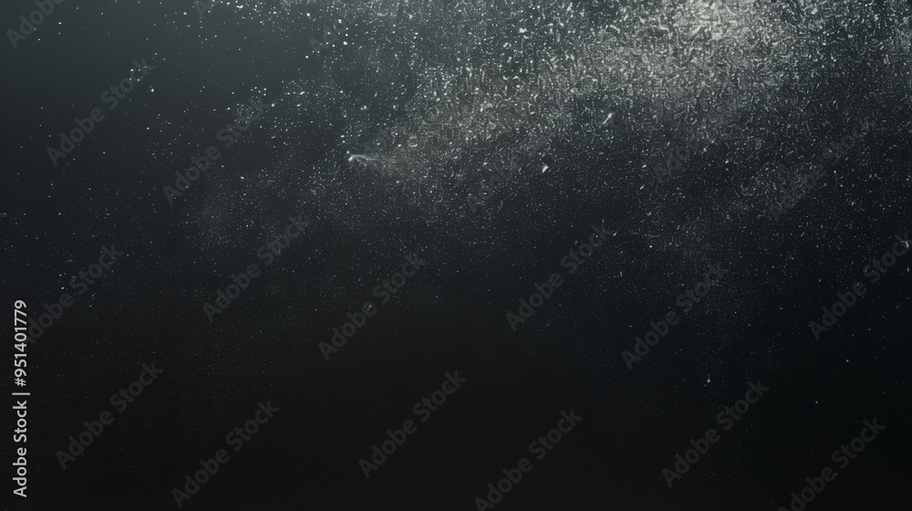 Obraz premium Sand particles explosion on a black background, dynamic and dramatic effect with a focus on texture and movement.