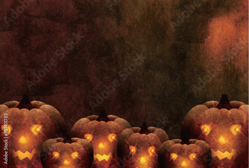 ハロウィン　かぼちゃ　秋　背景