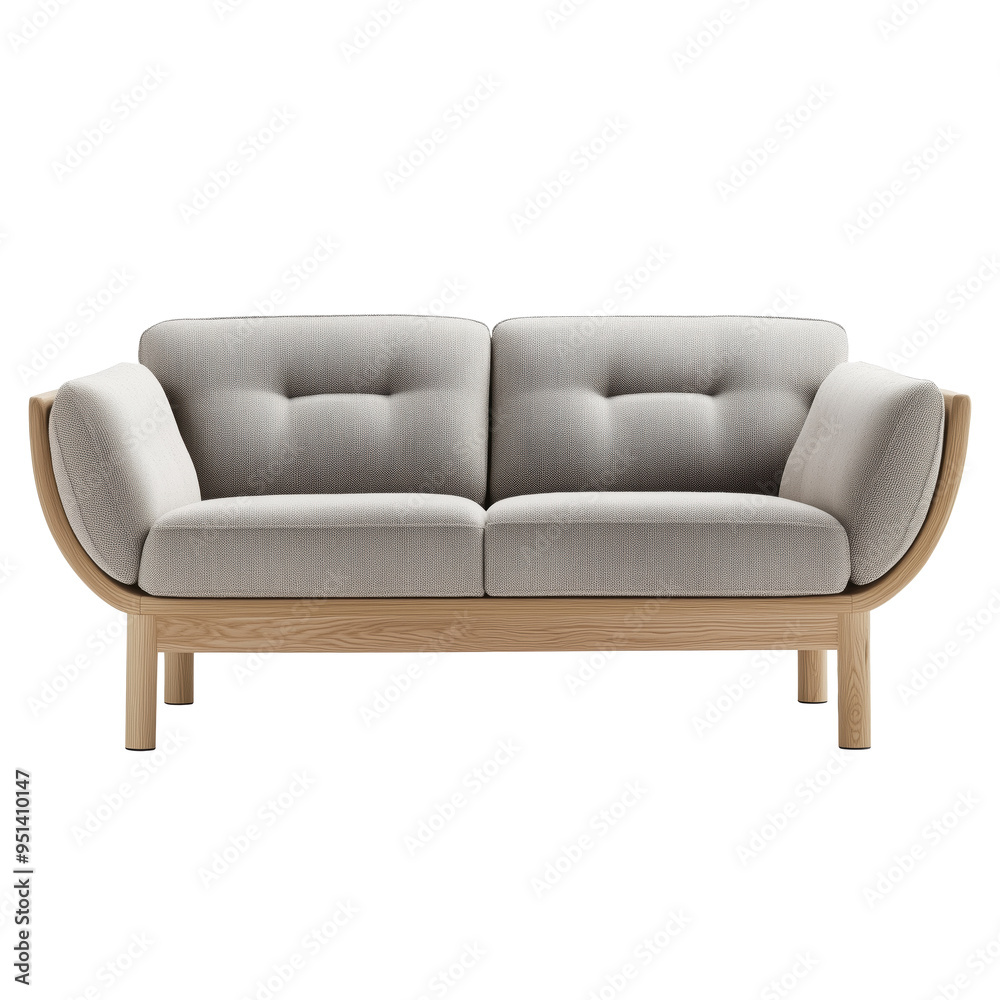 Transparent image of Scandinavian-style Sofa with no background Transparent image of Scandinavian-style Sofa with no background