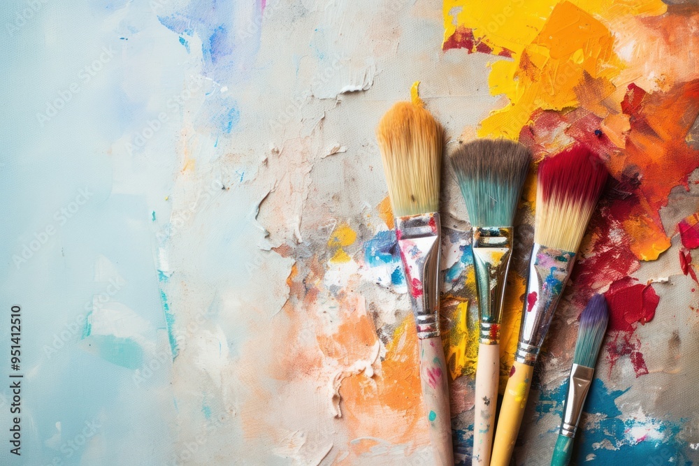 Obraz premium Paint brush paintbrush creativity variation.