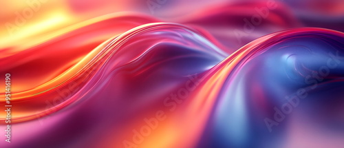 Abstract 3D colorful vortex illustration is smooth, shiny, reflecting light and have flowing and curved shape that create a dynamic and attractive feeling. It represents movement, energy, and change.