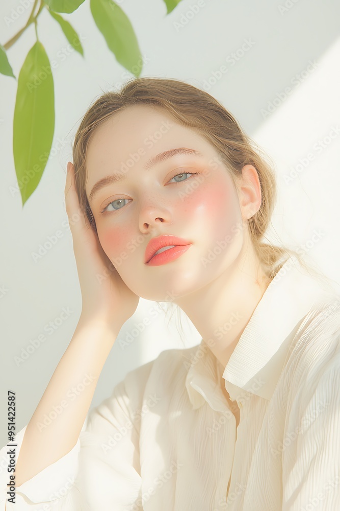 Portrait Photography of A Glossy Skin Natural Beauty Model Portrait Photography of A Glossy Skin Natural Beauty Model