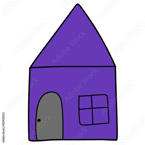 doodle illustration of a house or multi-storey building