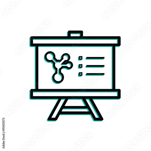 results. research, diagrams. outline design style icon. Suitable for use for education, business, competitions. vector design template