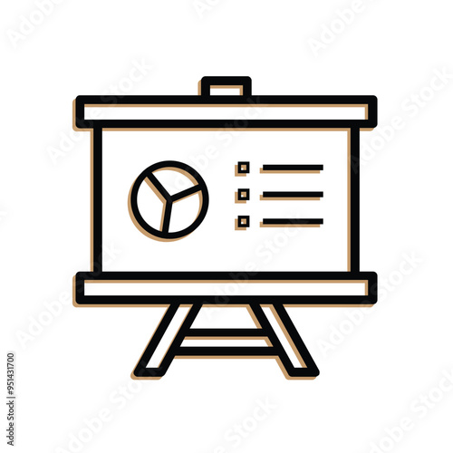 results. research, diagrams. outline design style icon. Suitable for use for education, business, competitions. vector design template