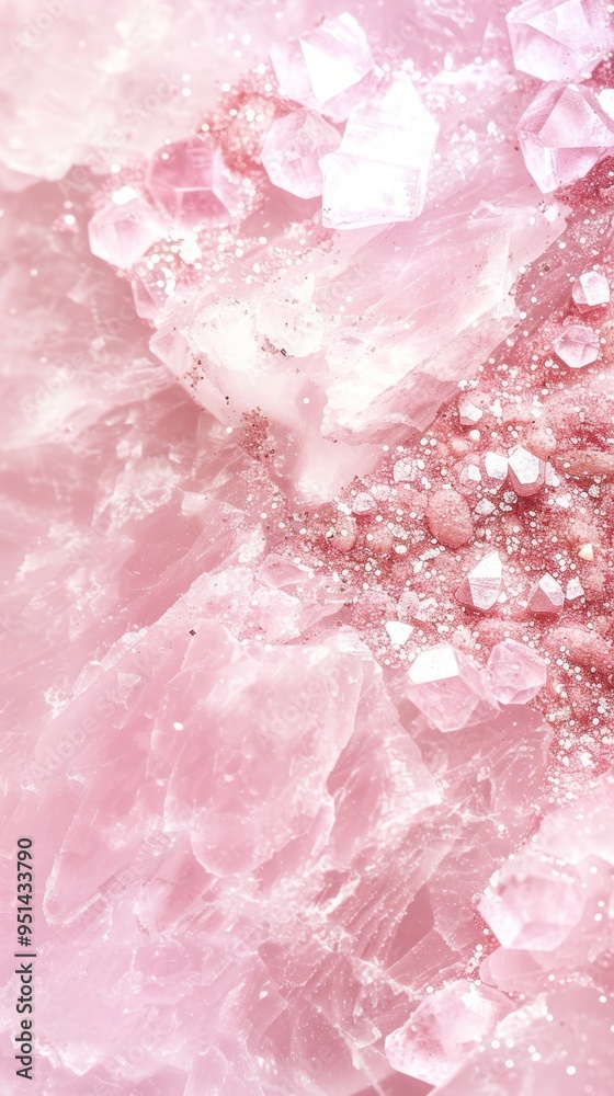 Pink glitter crystal mineral blossom. Pink glitter crystal mineral blossom.