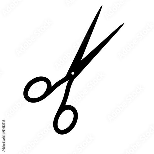 Scissor silhouette vector art. Scissor vector Flat Icon Design, cutting sign . black vectors, Scissors for cutting flat design. Vector illustration isolated on transparent background