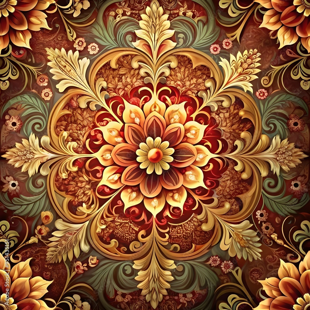 ornamental floral background with rich details ornamental floral background with rich details