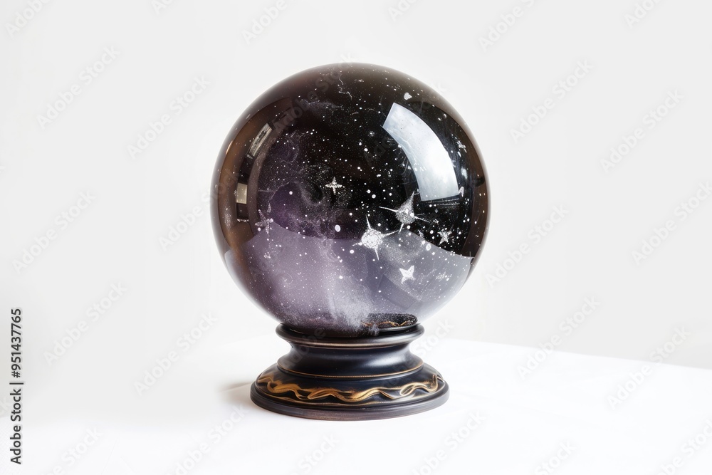 Mystical galaxy-themed crystal ball Mystical galaxy-themed crystal ball